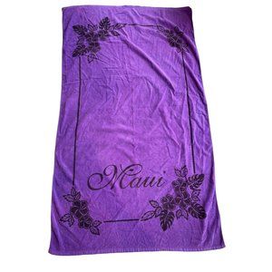Vintage Purple Beach Towel Maui Hawaii